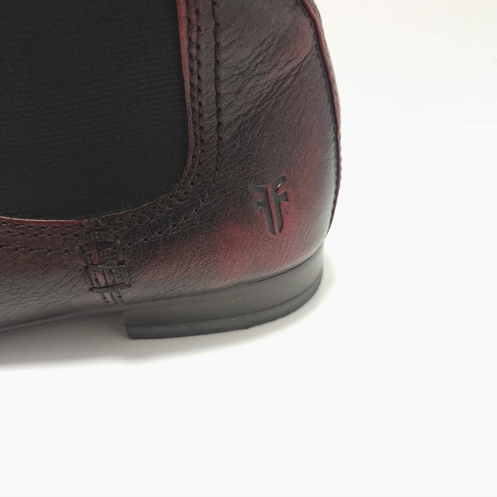 Frye Jillian Chelsea Womens Ankle Boots Size 8 M Oxblood Slip On Vintage Patina - Picture 2 of 10